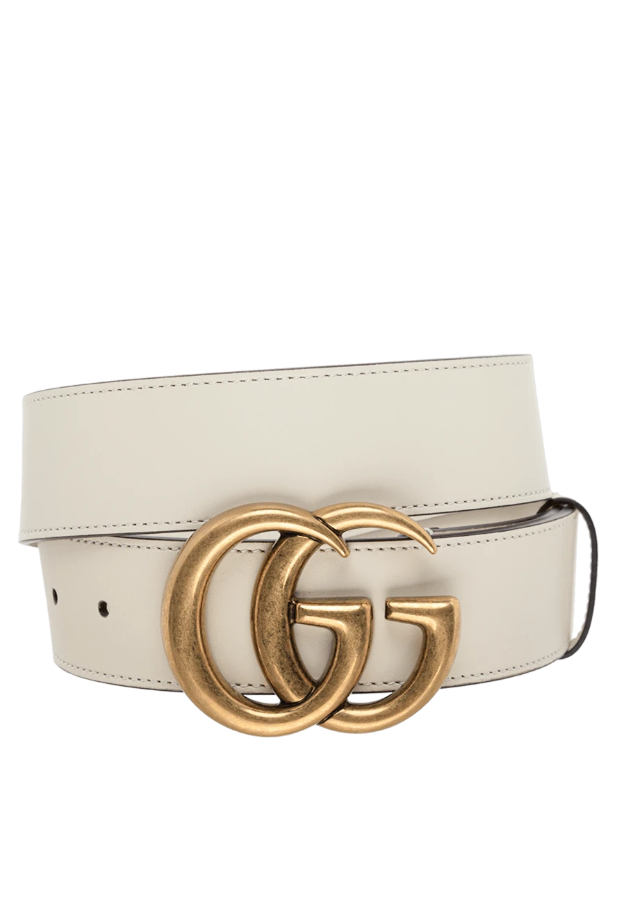 Gucci woman white leather belt for women купить с ценами и фото 175351 - photo 1