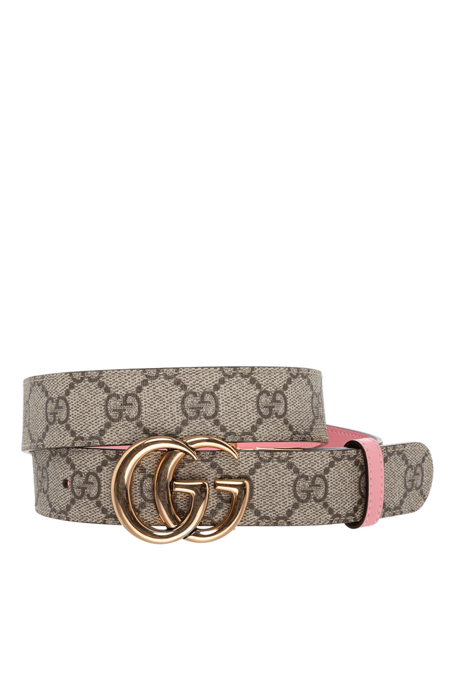 Gucci woman beige leather belt for women купить с ценами и фото 175354 - photo 1