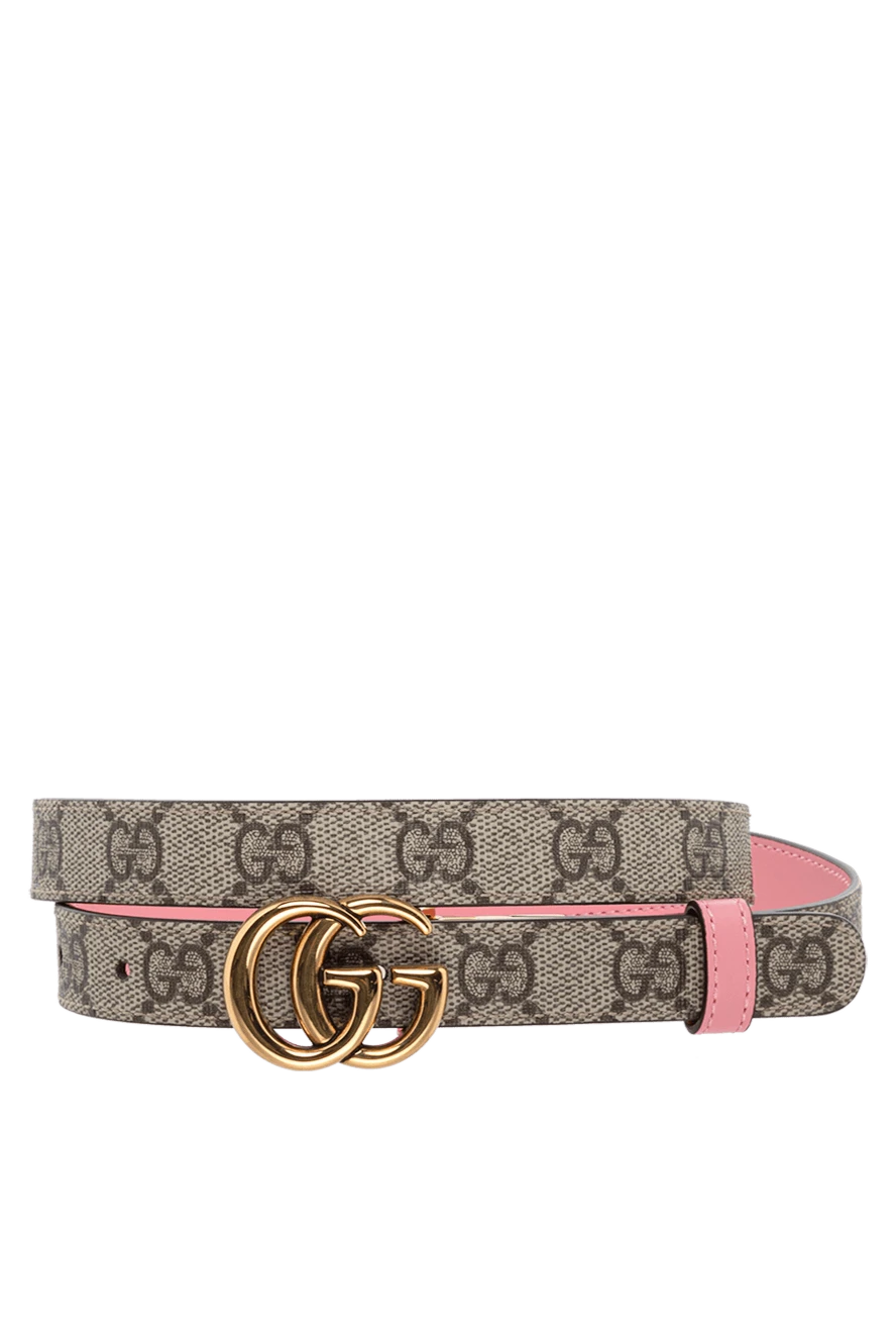 Gucci woman beige leather belt for women купить с ценами и фото 175355 - photo 1