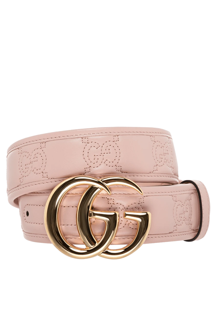 Gucci woman pink leather belt for women купить с ценами и фото 175359 - photo 1