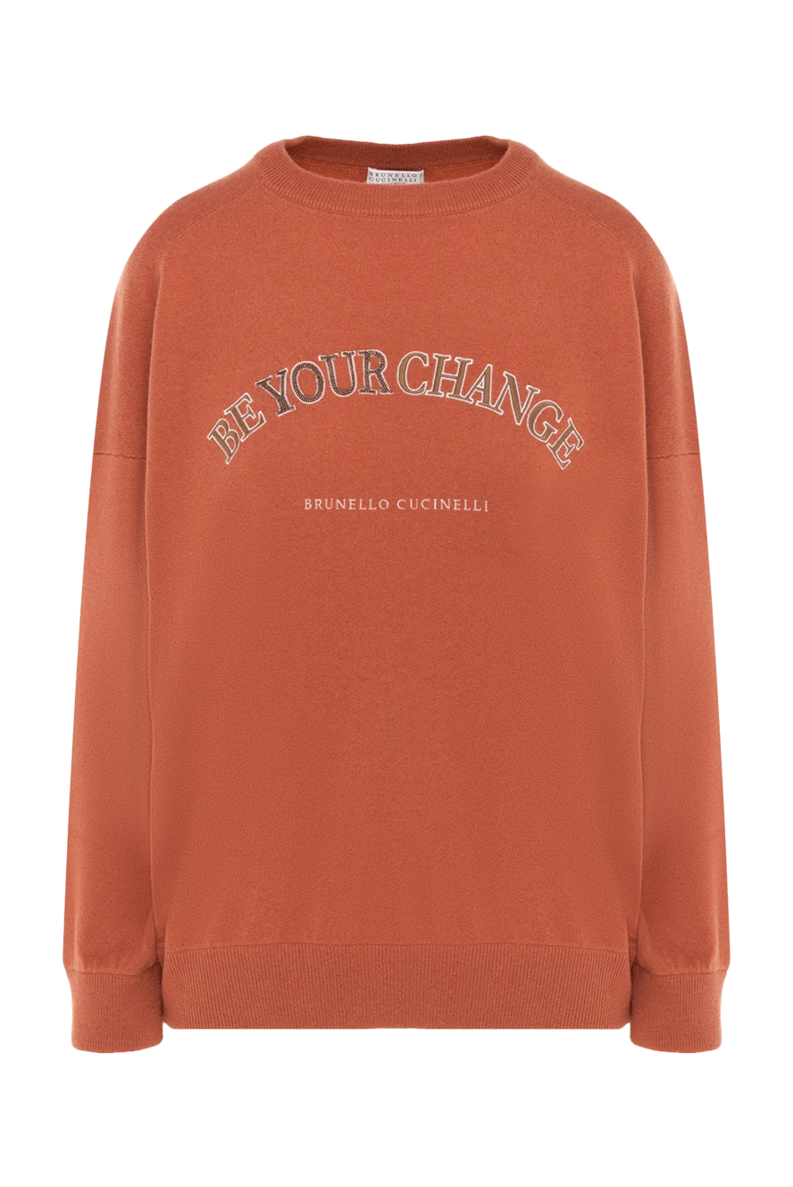 Brunello Cucinelli джемпер оранжевый женский 175400 - фото 1