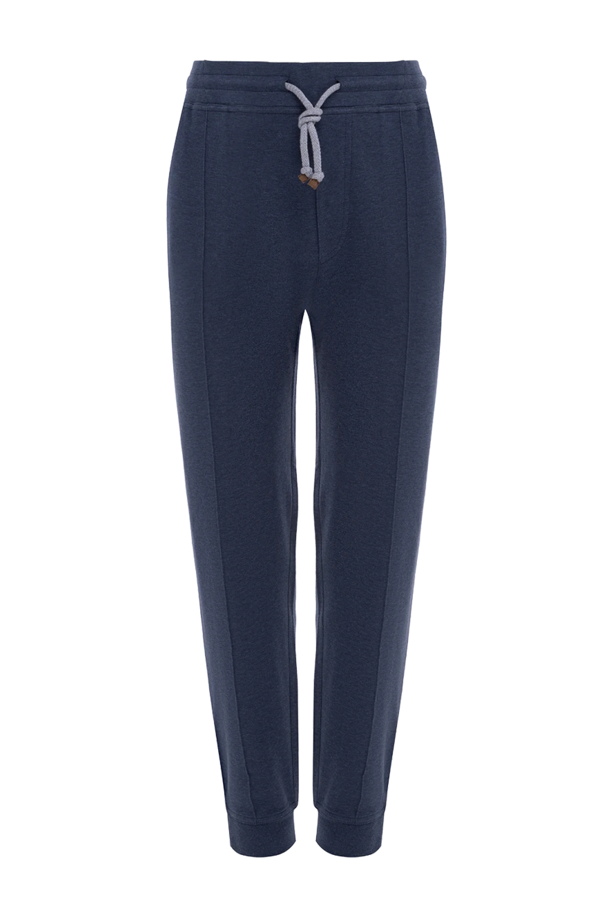 Brunello Cucinelli blue cotton and polyamide pants for men 175415 - photo 1