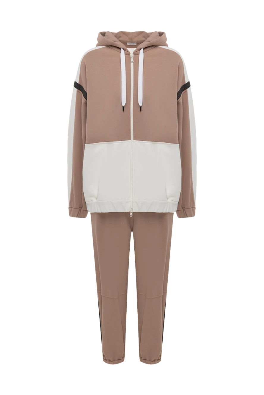 Brunello Cucinelli капюшон және екпін панельдері бар екі түсті костюм
175475 - фото 1