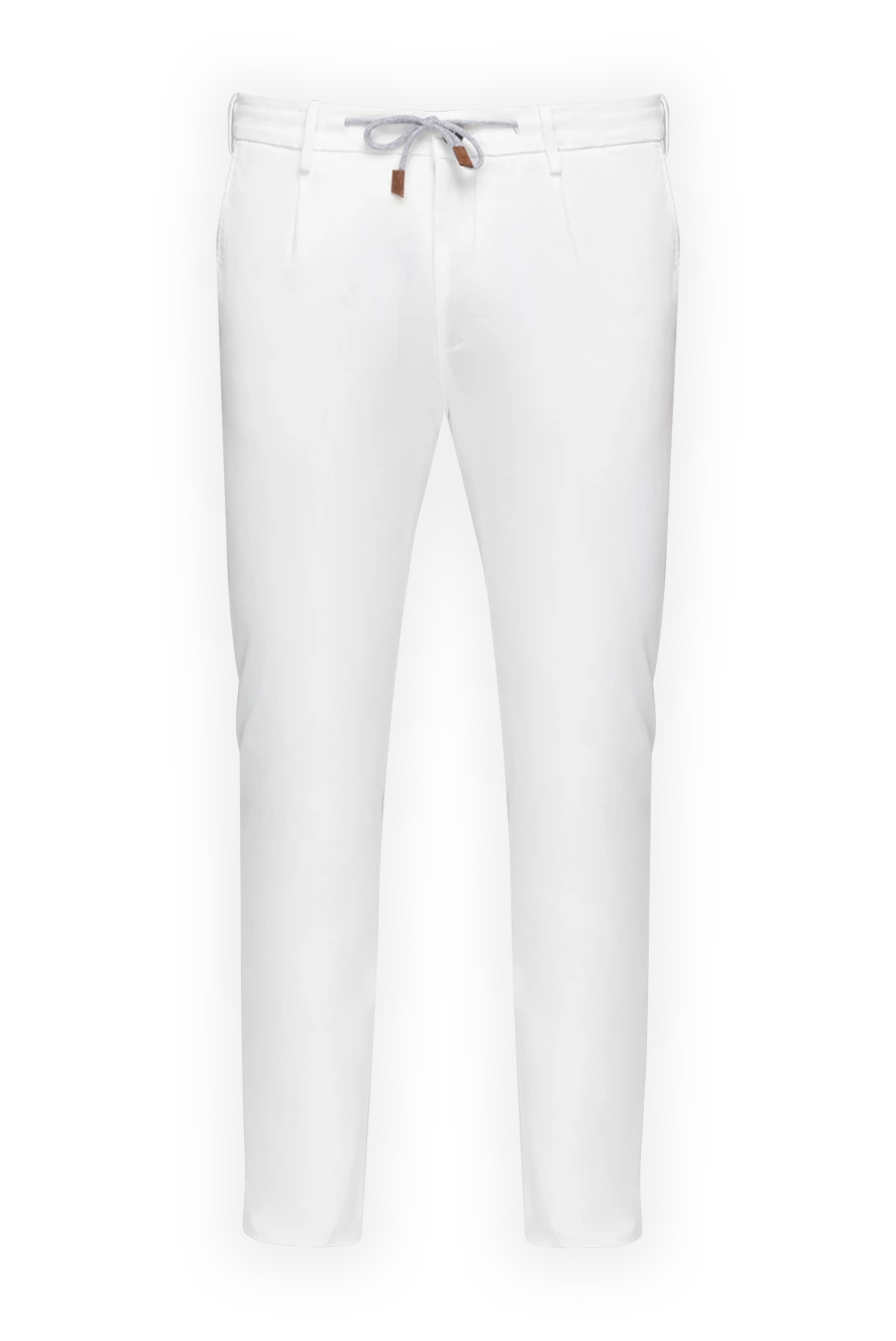 Eleventy man  men's white trousers купить с ценами и фото 175495 - photo 1