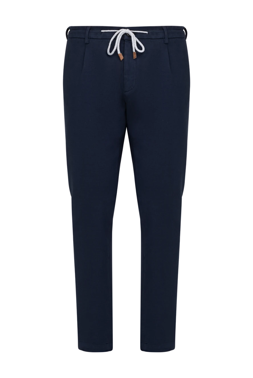 Eleventy man  cotton trousers for men, blue купить с ценами и фото 175497 - photo 1