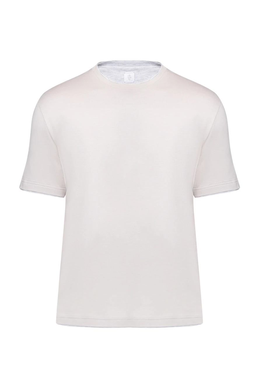 Eleventy man  men's beige cotton and elastane t-shirt купить с ценами и фото 175498 - photo 1