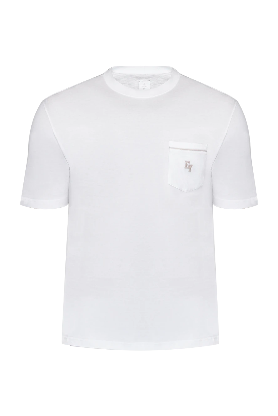 Eleventy man  white cotton t-shirt for men купить с ценами и фото 175500 - photo 1