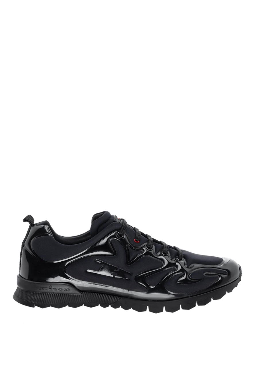 Kiton чёрные мужские кроссовки с глянцевым покрытием и логотипом на боковине
175577 - фото 1
