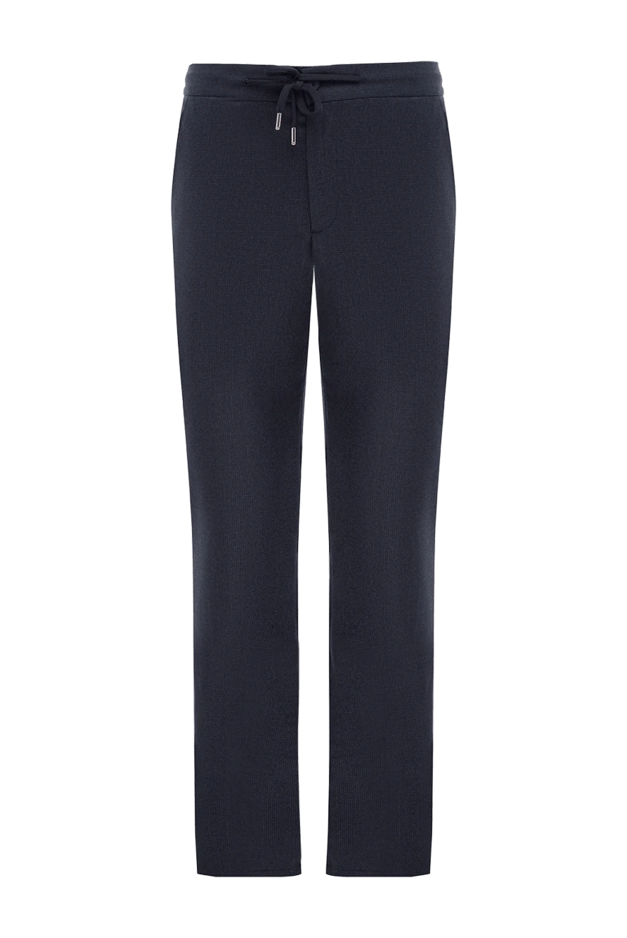 Cesare di Napoli man men's blue wool trousers купить с ценами и фото 175591 - photo 1