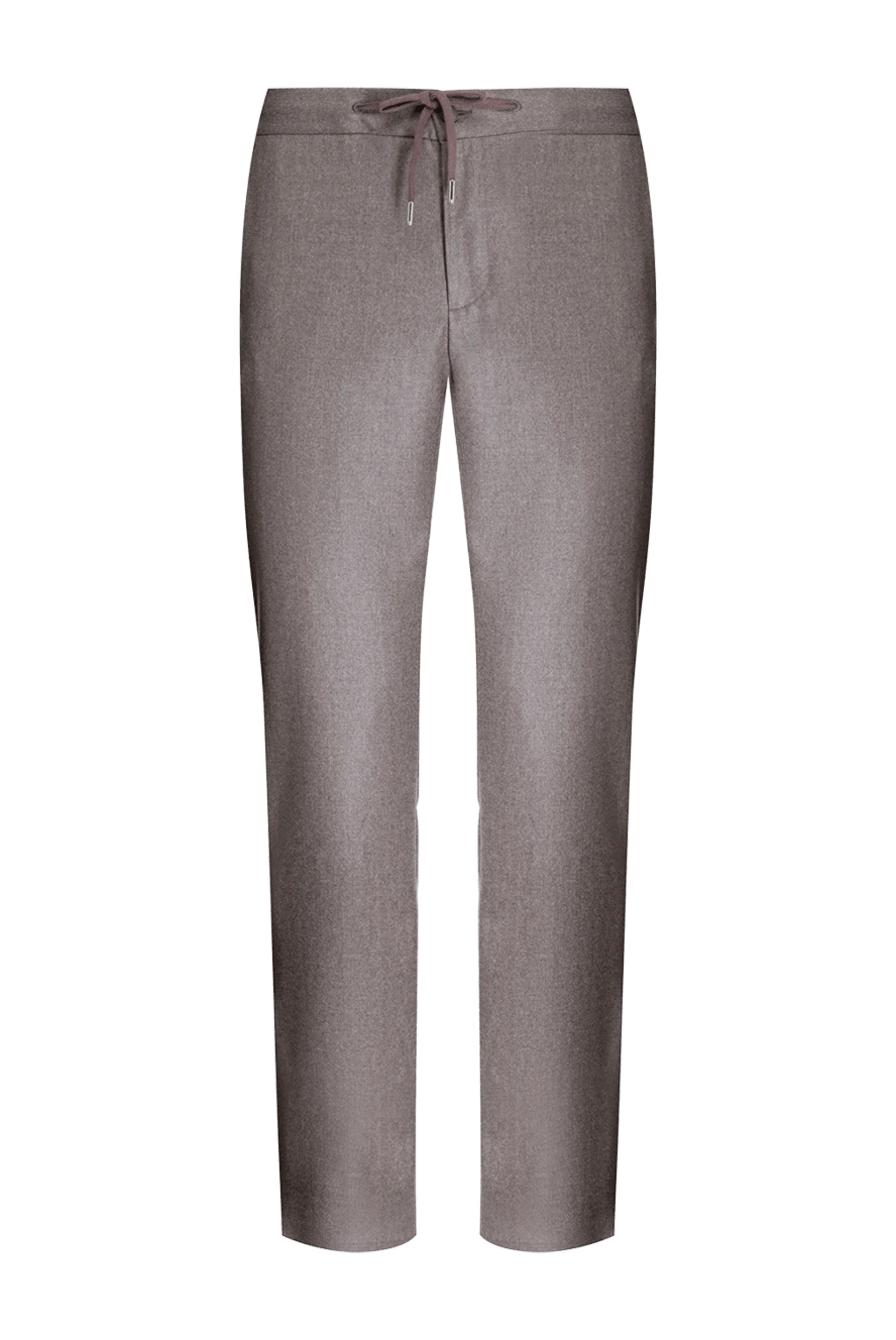 Cesare di Napoli man men's wool trousers, brown купить с ценами и фото 175594 - photo 1