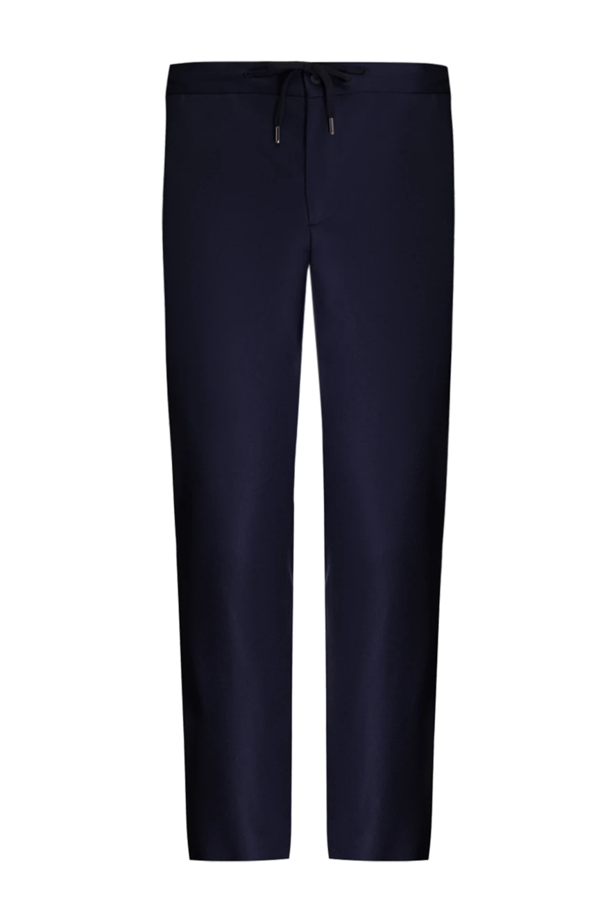 Cesare di Napoli men's navy cashmere wool soft fit trousers 175596 - photo 1