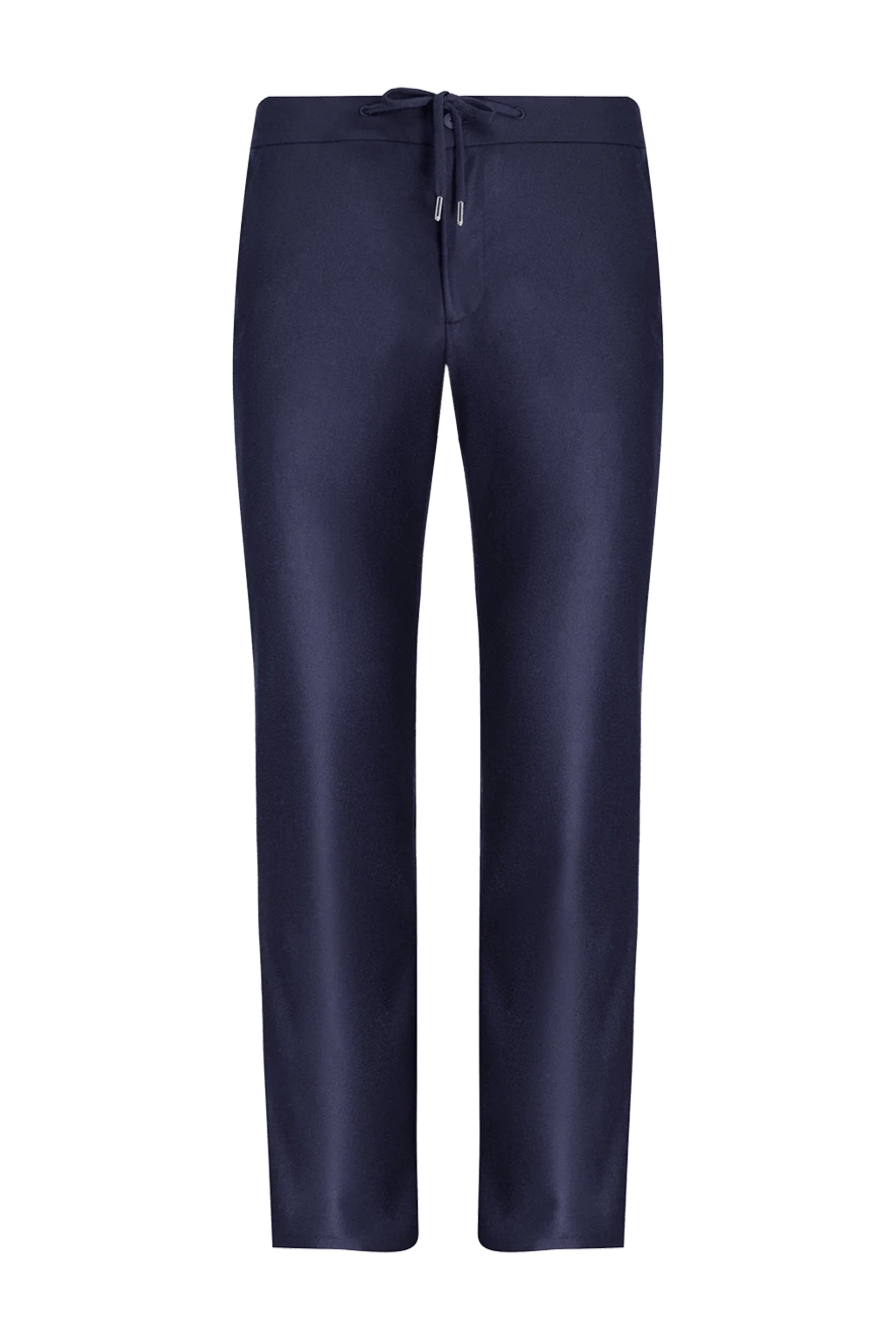 Cesare di Napoli man men's blue wool trousers купить с ценами и фото 175598 - photo 1