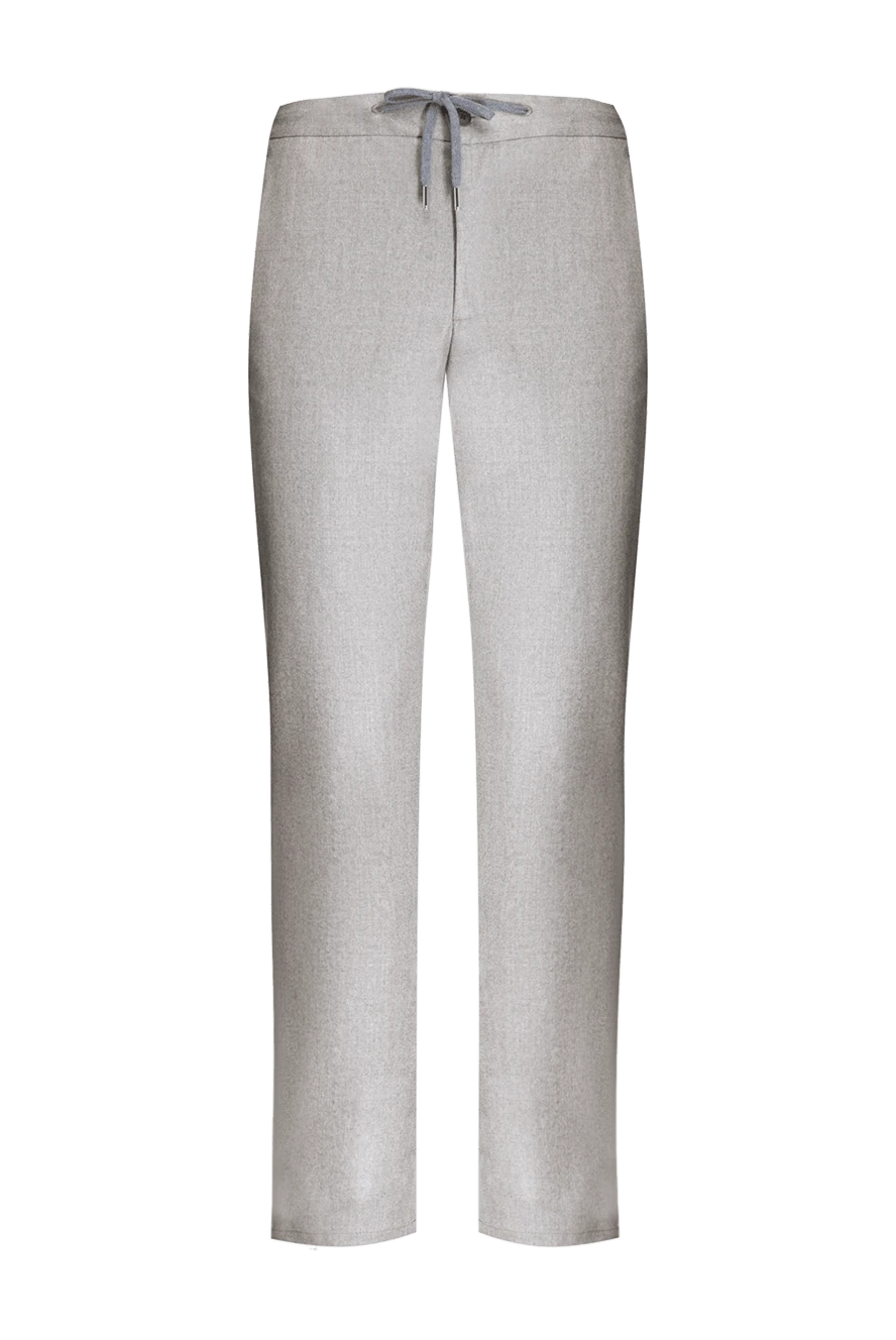 Cesare di Napoli man men's beige wool trousers купить с ценами и фото 175600 - photo 1