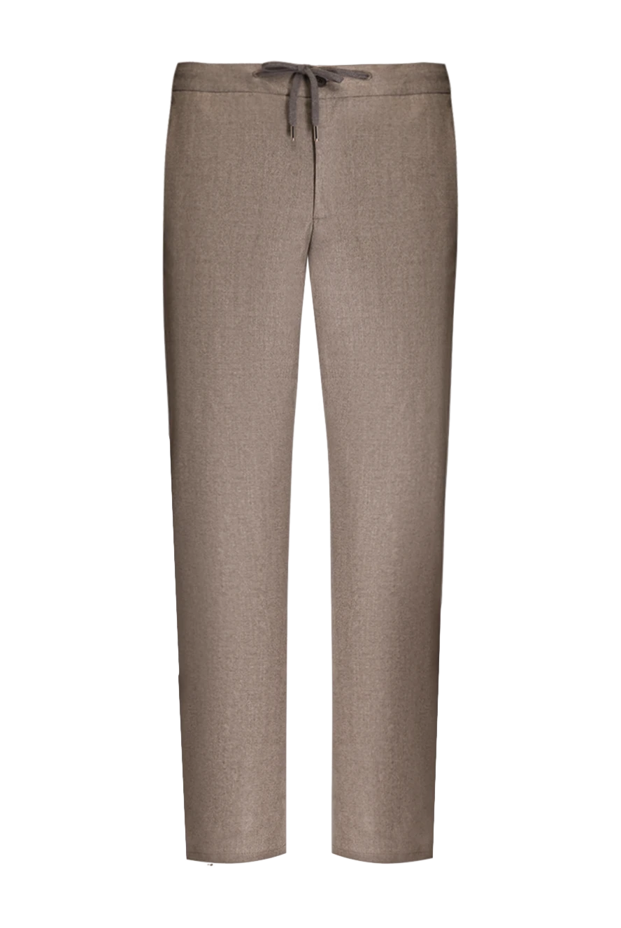 Cesare di Napoli woolen pants for men beige 175600 - photo 1