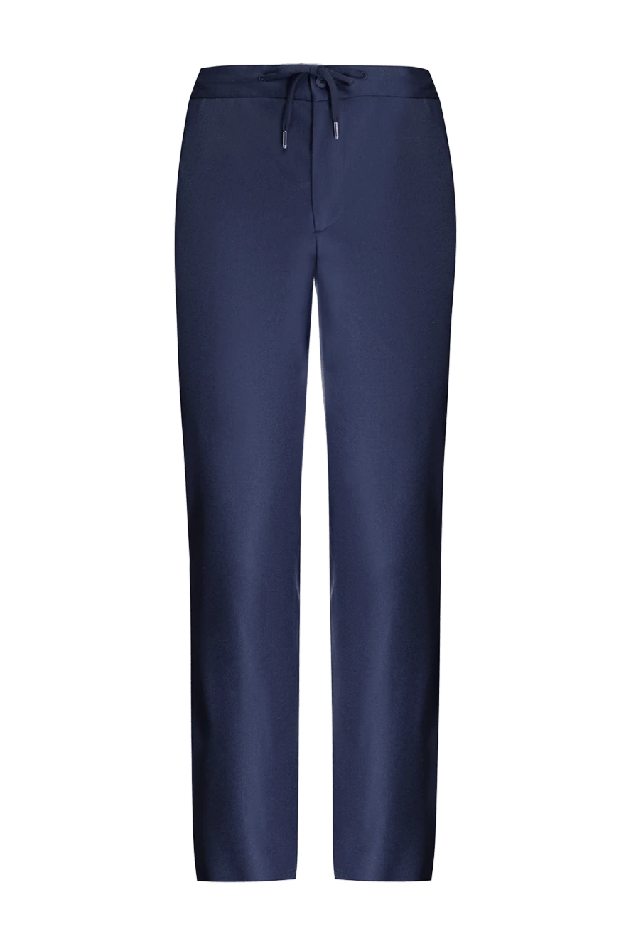 Cesare di Napoli man men's blue wool and cashmere trousers купить с ценами и фото 175603 - photo 1