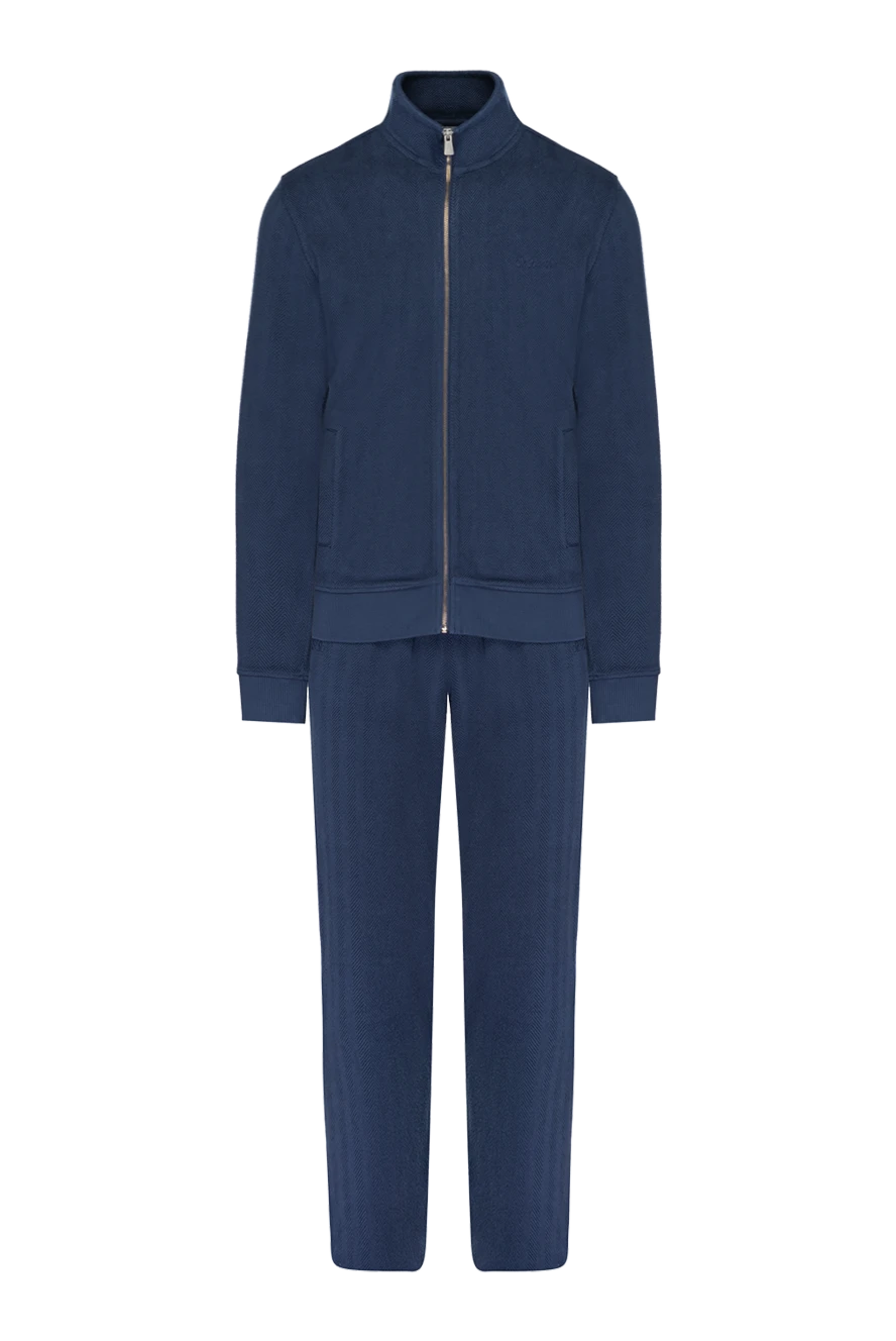 MC2 Saint Barth cotton tracksuit blue with textured surface 175613 - photo 1