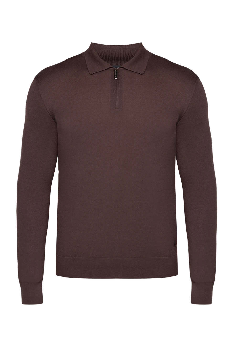 Stefano Ricci поло с длинным рукавом из кашемира и шелка мужское черное с длинным рукавом 175702 - фото 1