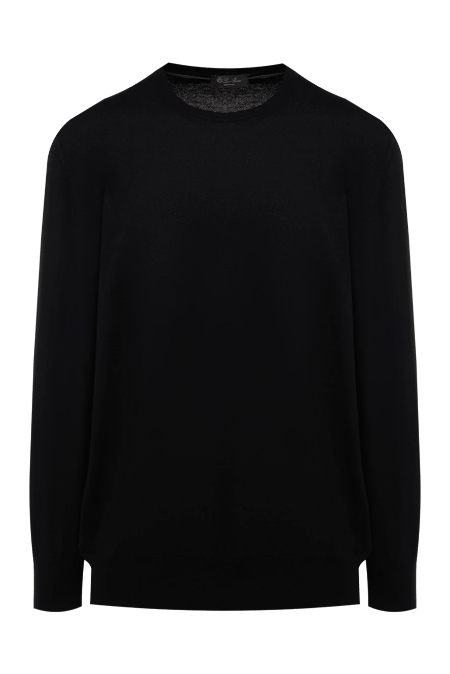 Loro Piana man men's black long sleeve cashmere jumper купить с ценами и фото 175749 - photo 1