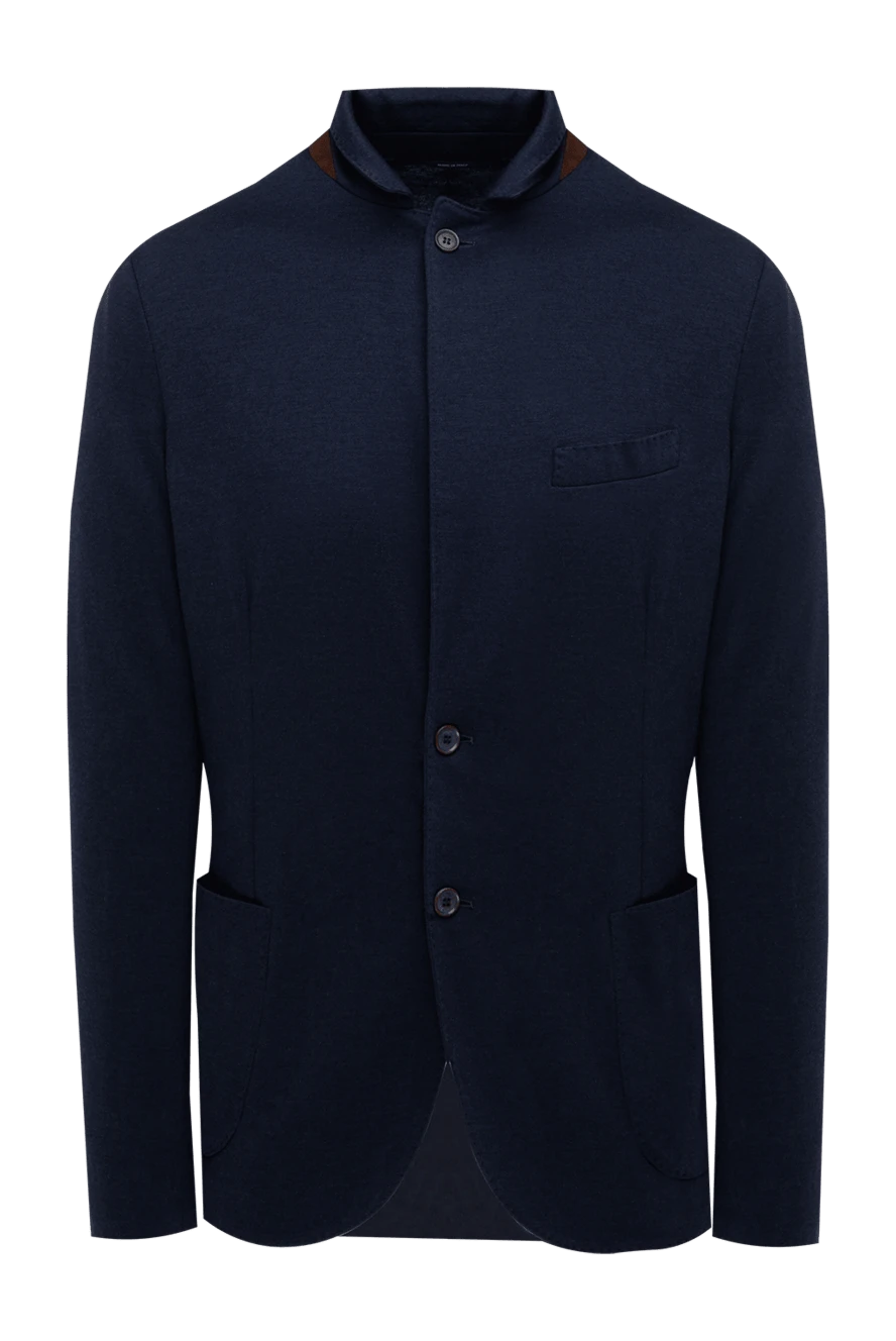 Loro Piana man blue wool and silk jacket for men купить с ценами и фото 175750 - photo 1