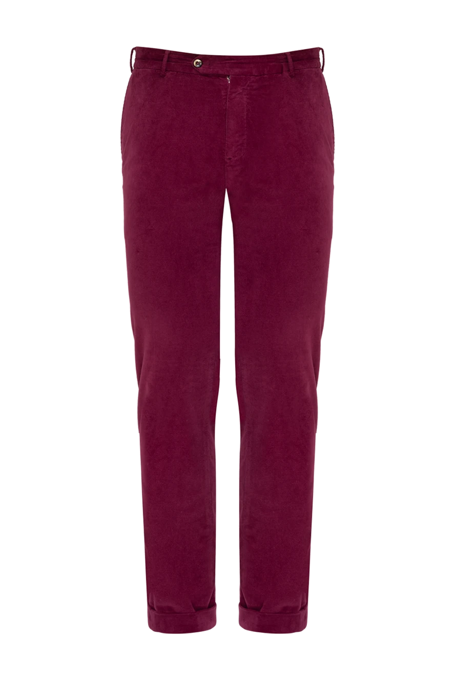 PT01 (Pantaloni Torino) man men's trousers made of cotton and elastane, burgundy купить с ценами и фото 175784 - photo 1