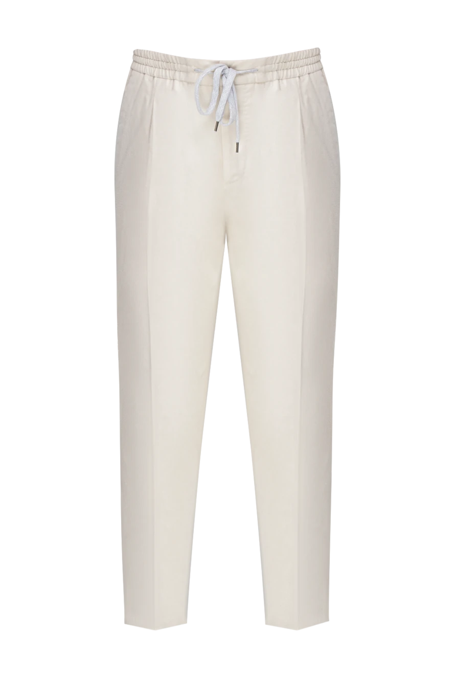 PT01 (Pantaloni Torino) man  men's trousers made of cotton and elastane, white купить с ценами и фото 175785 - photo 1