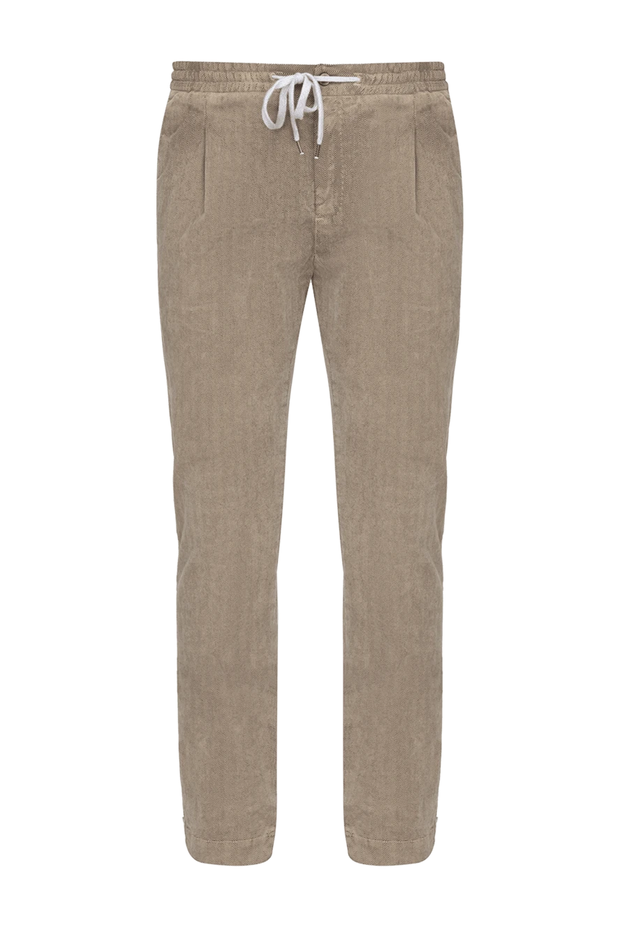 PT01 (Pantaloni Torino) man men's trousers made of cotton and elastane, brown купить с ценами и фото 175787 - photo 1