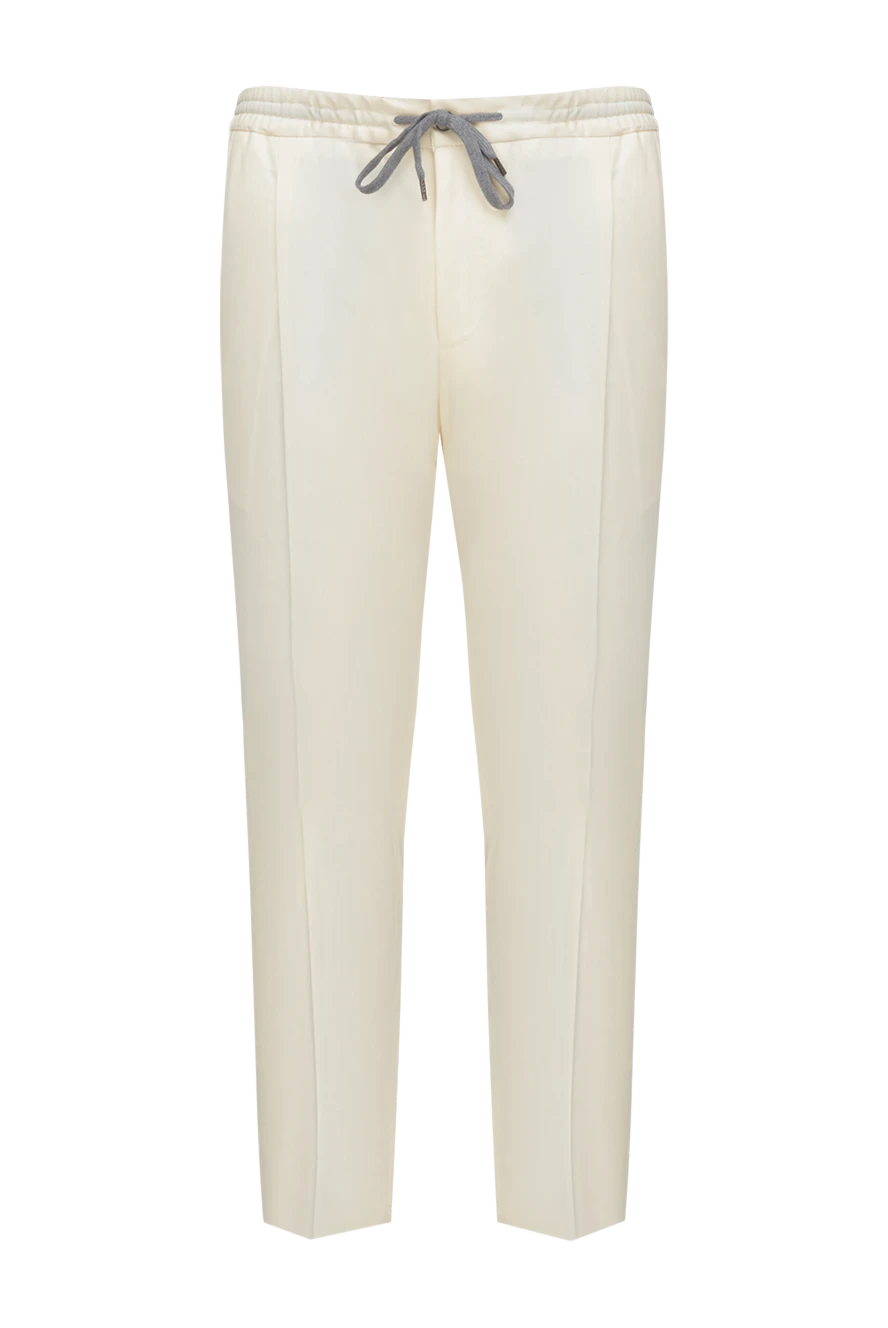 PT01 (Pantaloni Torino) man  beige men's wool trousers купить с ценами и фото 175788 - photo 1