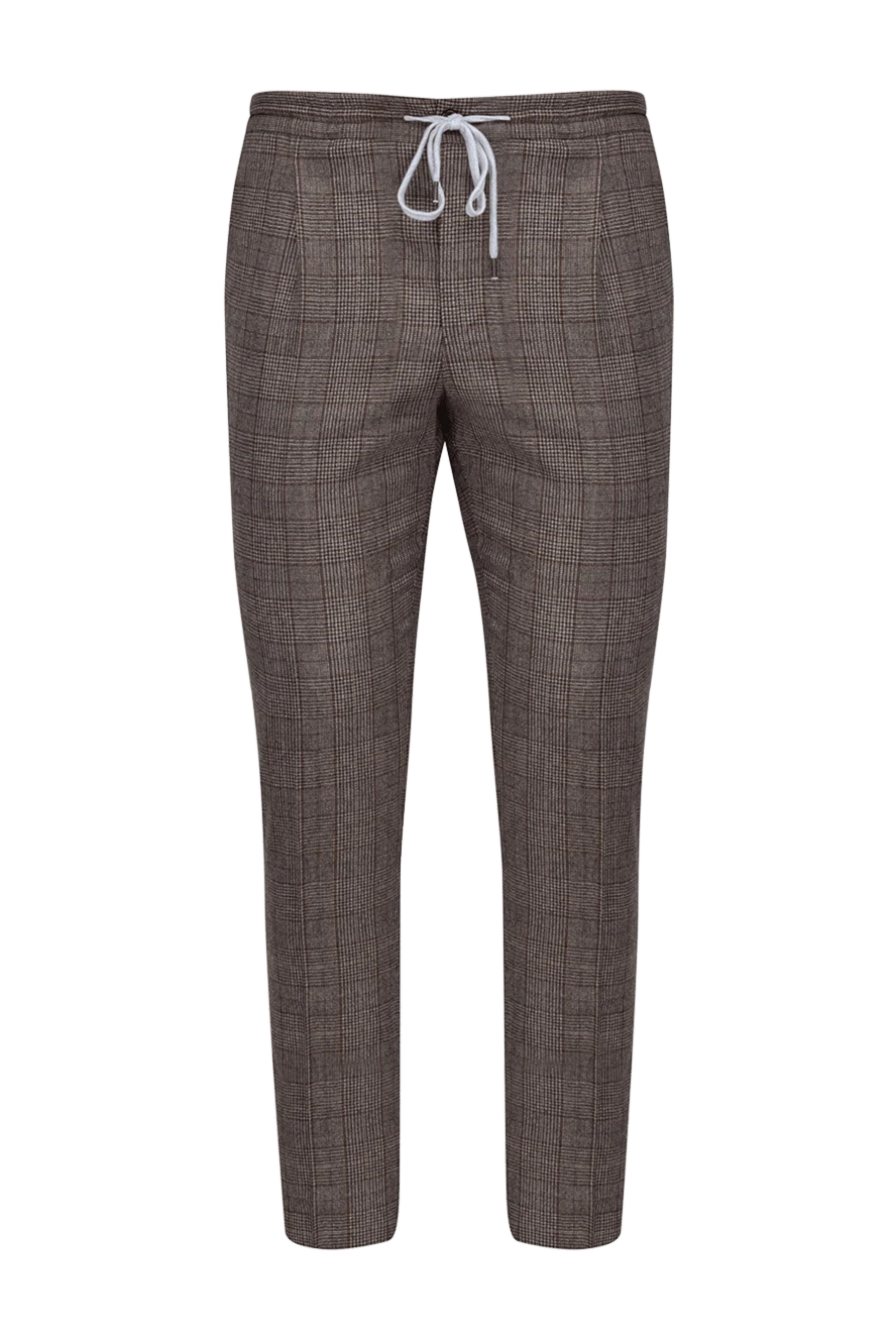 PT01 (Pantaloni Torino) man  men's trousers made of brown wool купить с ценами и фото 175801 - photo 1