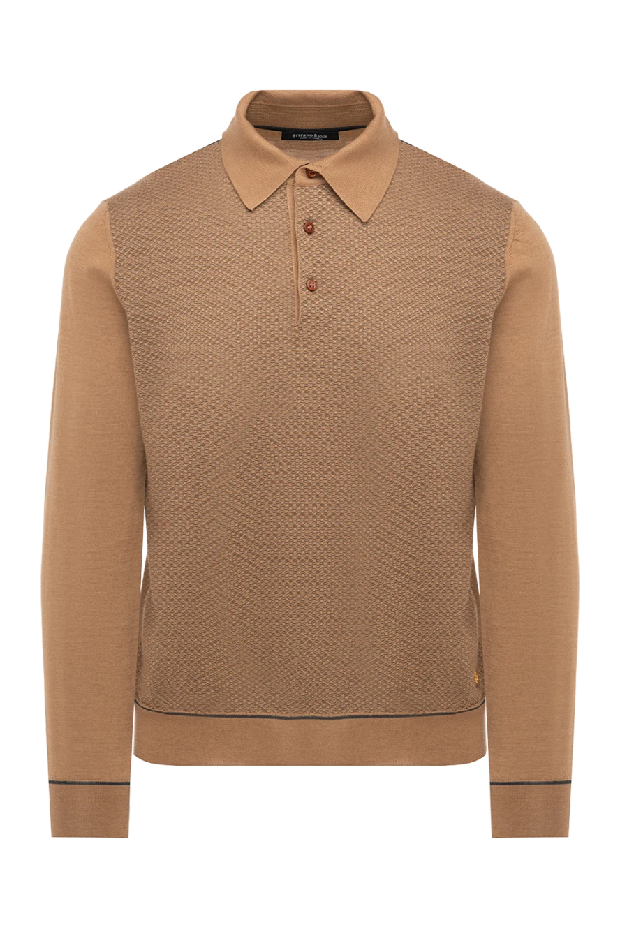 Stefano Ricci поло из кашемира и шелка с длинным рукавом в теплом карамельном цвете
175820 - фото 1