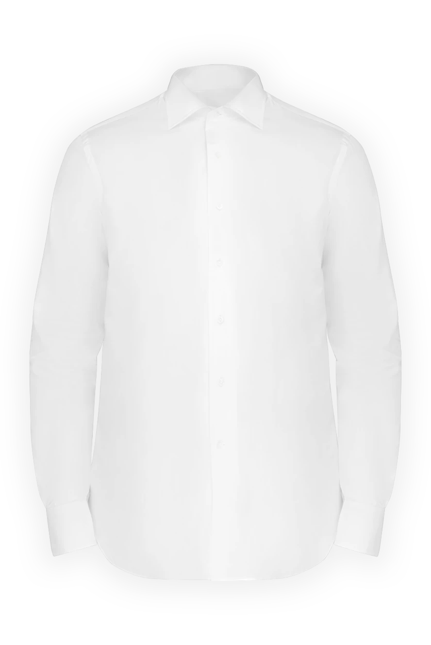 Alessandro Gherardi man  men's shirt made of cotton and polyamide white купить с ценами и фото 175842 - photo 1