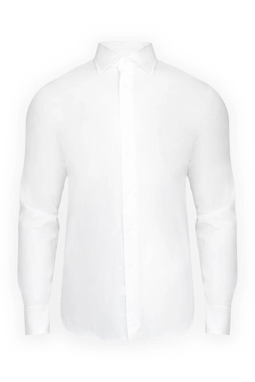 Alessandro Gherardi man  men's white cotton shirt купить с ценами и фото 175844 - photo 1