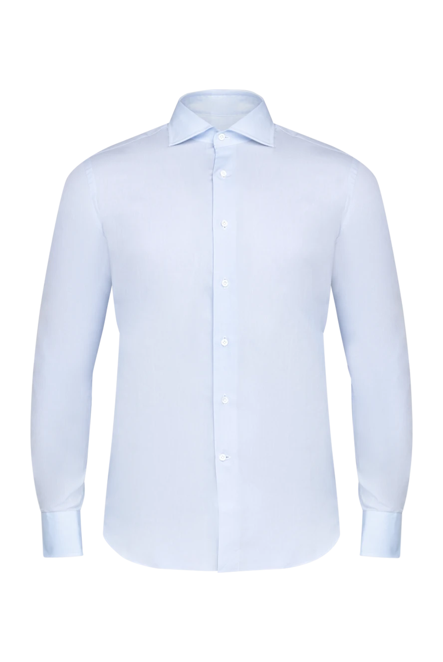 Alessandro Gherardi man  men's blue cotton shirt купить с ценами и фото 175846 - photo 1