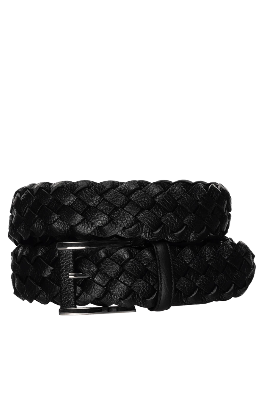 Cesare di Napoli man men's black leather belt купить с ценами и фото 175858 - photo 1