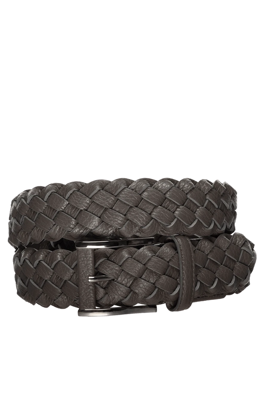 Cesare di Napoli man men's leather belt gray купить с ценами и фото 175872 - photo 1