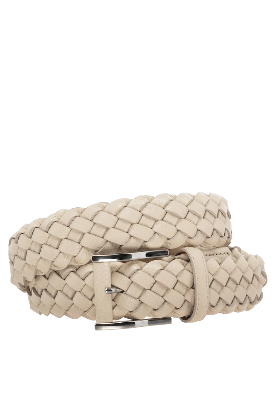 Cesare di Napoli man men's leather belt, beige купить с ценами и фото 175873 - photo 1