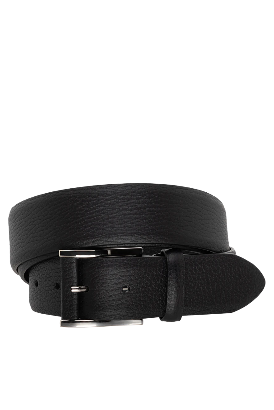 Cesare di Napoli man men's black leather belt купить с ценами и фото 175884 - photo 1