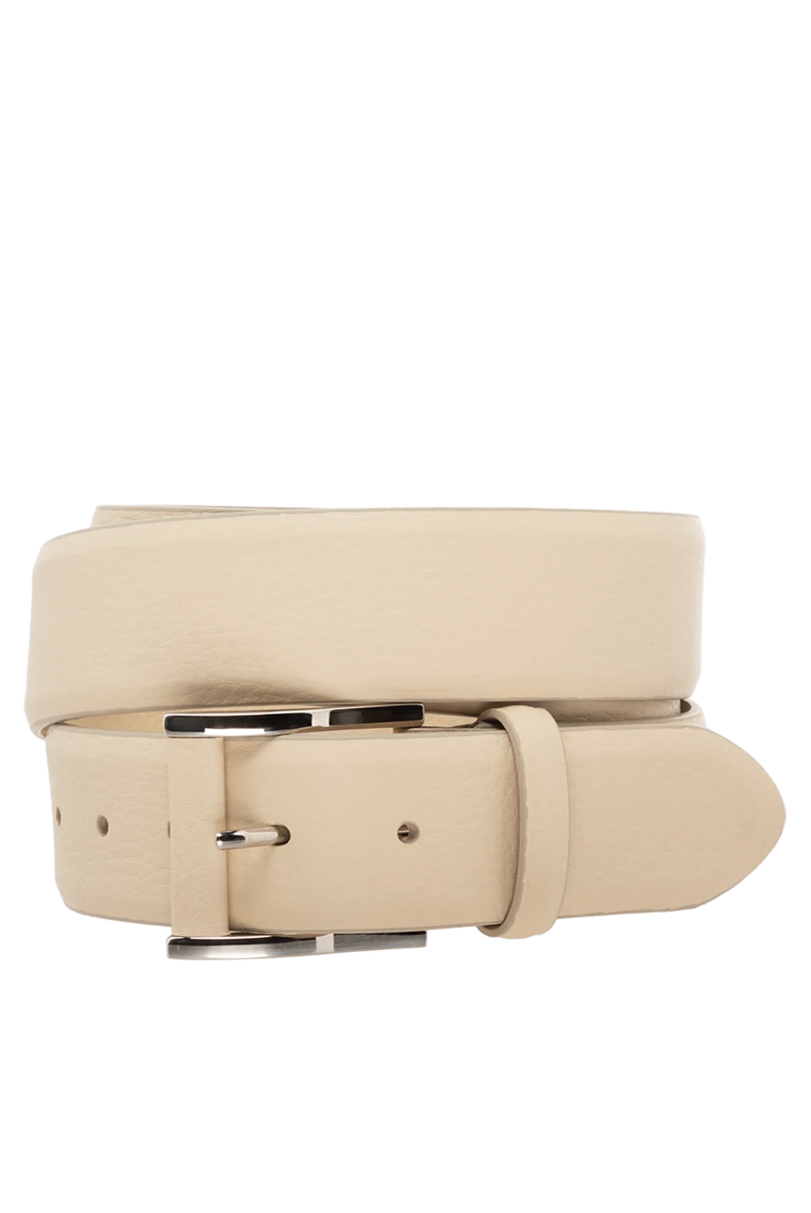 Cesare di Napoli man men's leather belt, beige купить с ценами и фото 175902 - photo 1