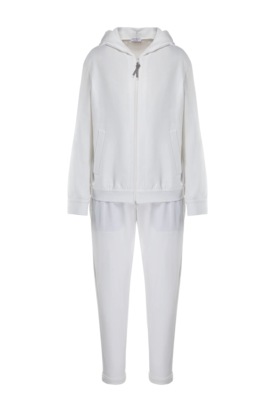 Brunello Cucinelli костюм с худи и укороченными брюками в белом цвете
175915 - фото 1