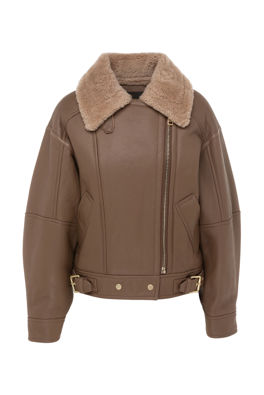 Nicole Benisti куртка кожаная женская коричневая 175953 - фото 1