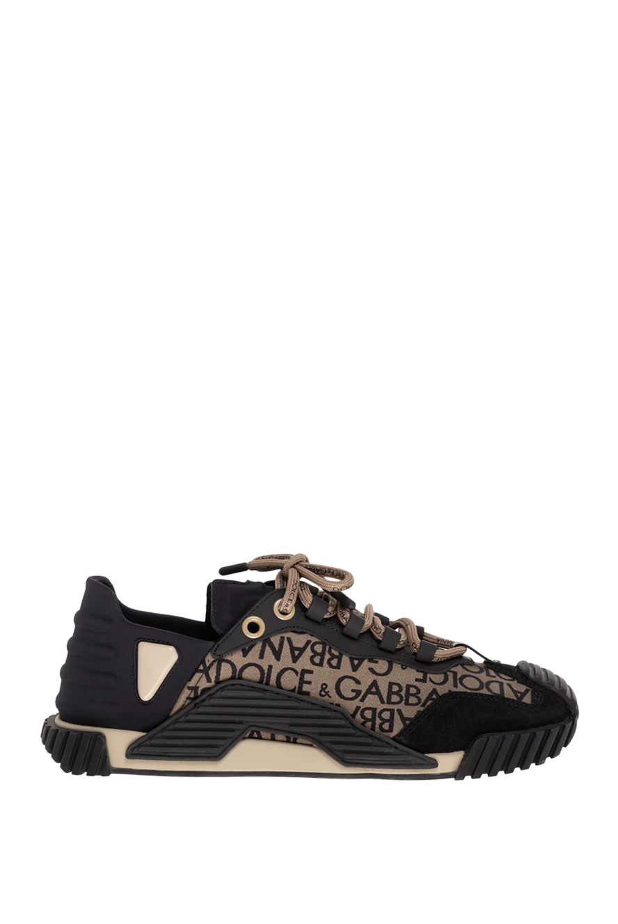 Dolce & Gabbana man men's brown jacquard sneakers купить с ценами и фото 176080 - photo 1