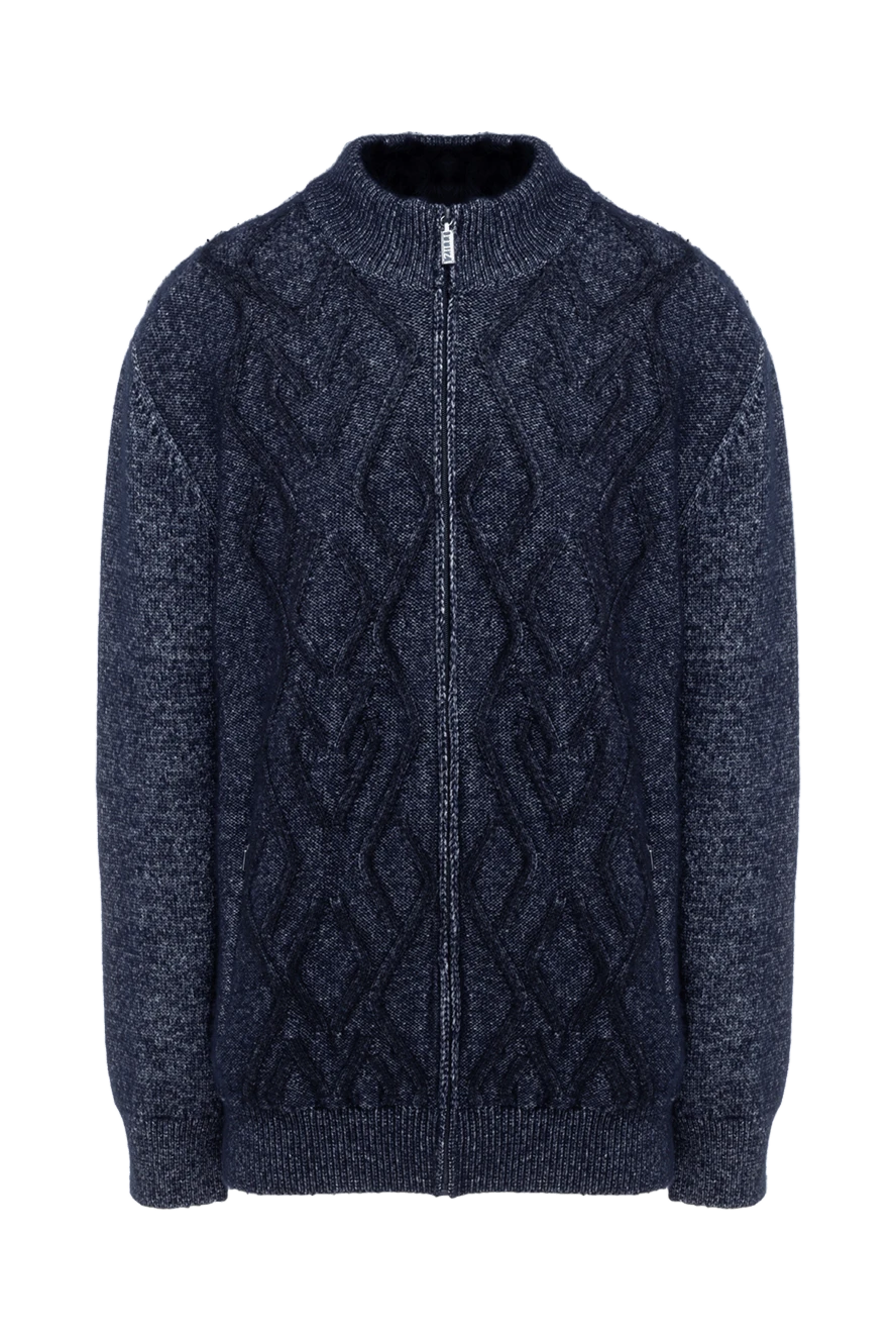 Zilli man men's blue cashmere cardigan купить с ценами и фото 176086 - photo 1