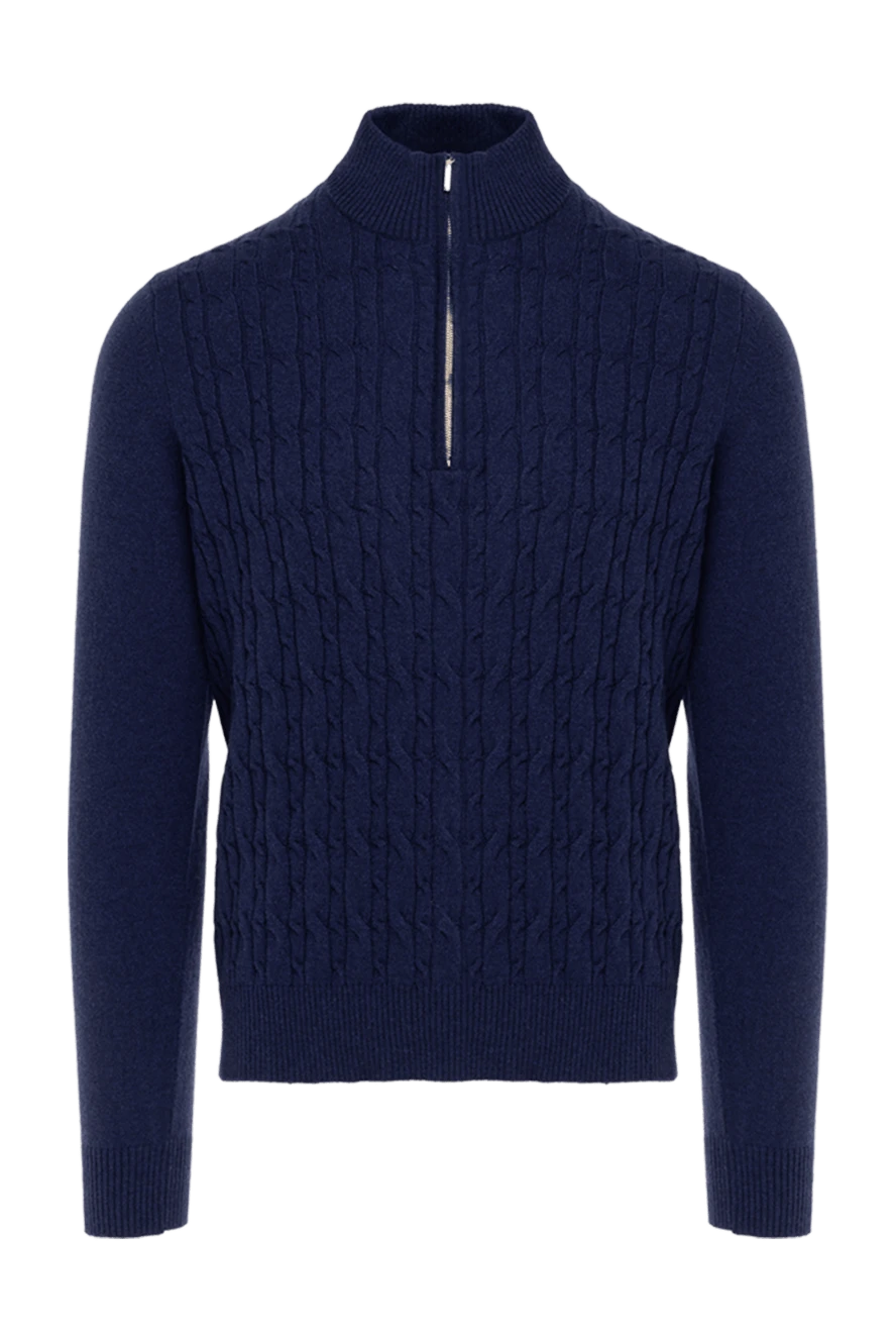 Cesare di Napoli man cashmere troyer blue men's купить с ценами и фото 176224 - photo 1