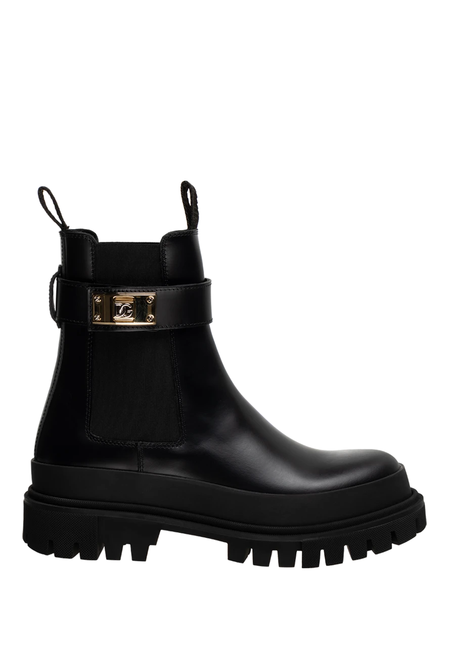 Dolce & Gabbana woman women's black genuine leather boots купить с ценами и фото 176259 - photo 1