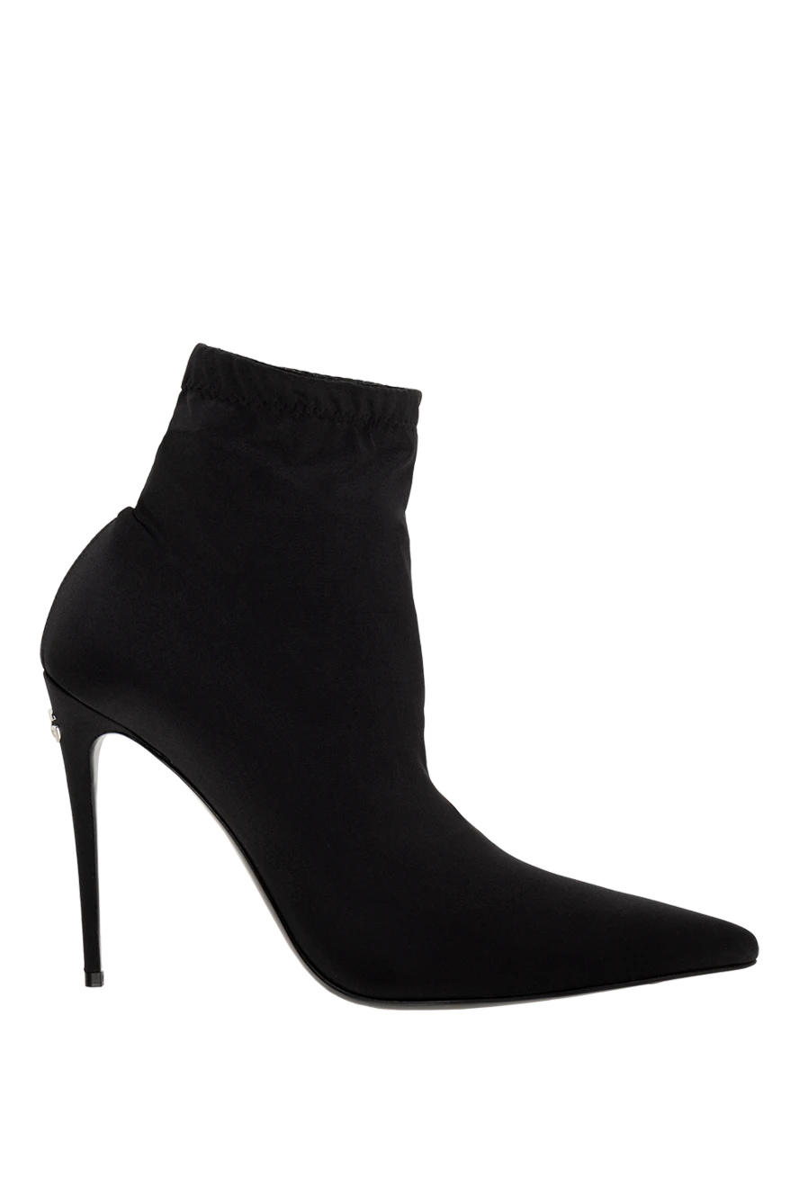 Dolce & Gabbana woman women's black leather and polyacrylic ankle boots купить с ценами и фото 176265 - photo 1