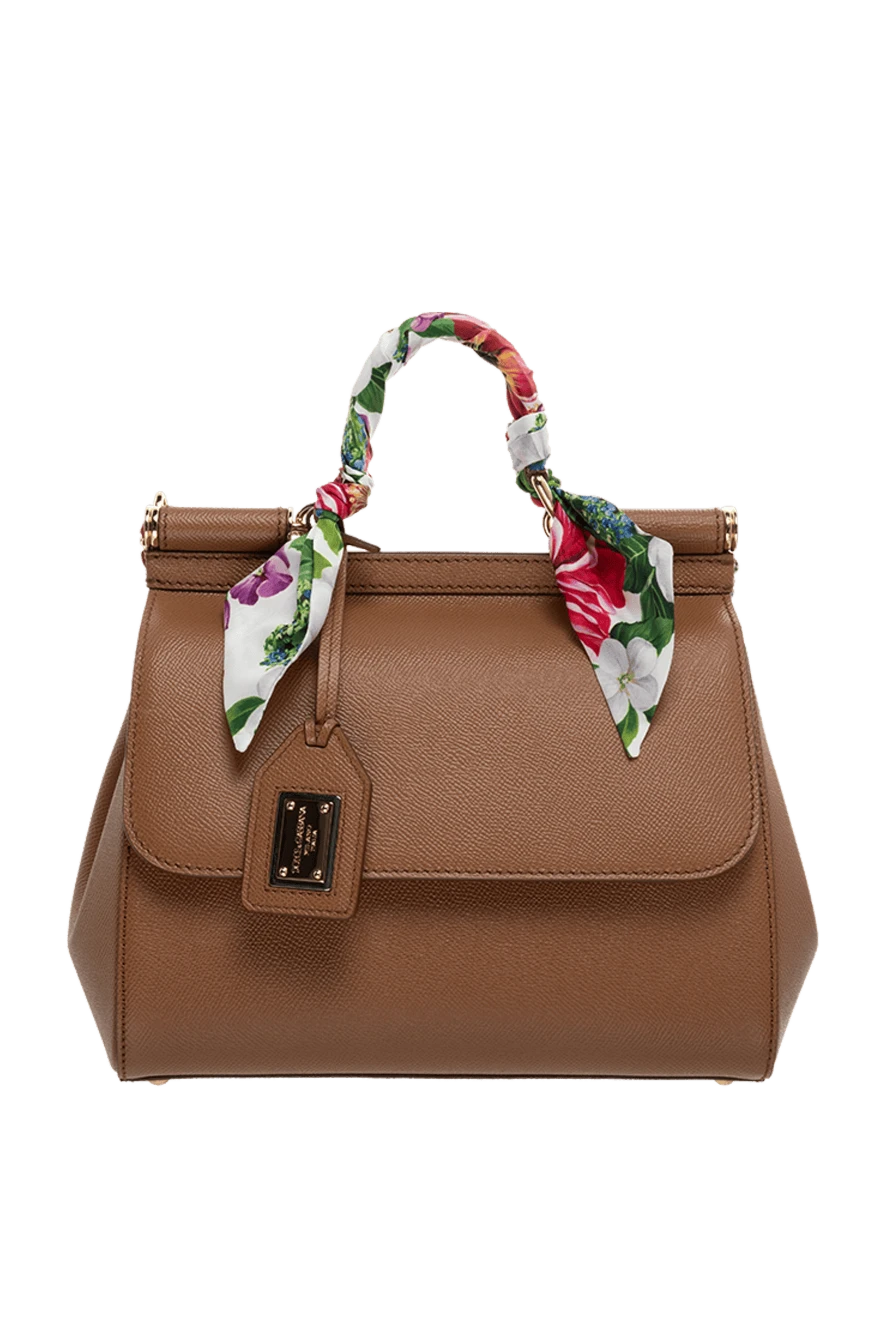 Dolce & Gabbana woman women's bag made of genuine leather, brown купить с ценами и фото 176279 - photo 1