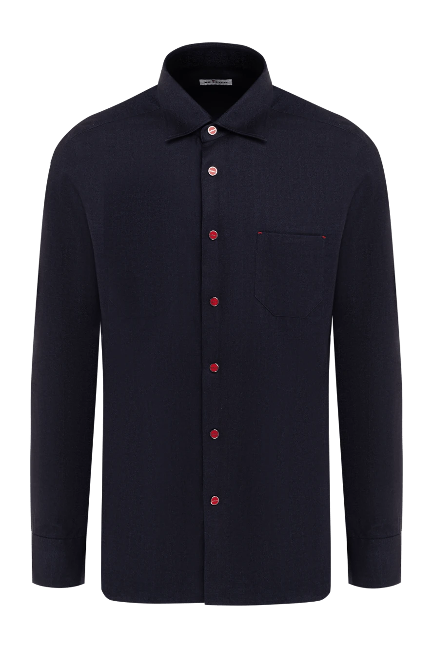 Kiton ерлердің қызыл түймелері бар көк көйлегі 176302 - фото 1