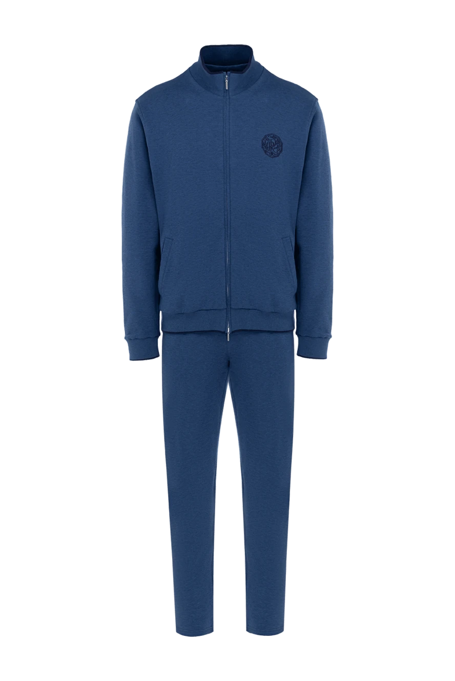 Roger Pinault man men's blue cotton walking suit купить с ценами и фото 176316 - photo 1