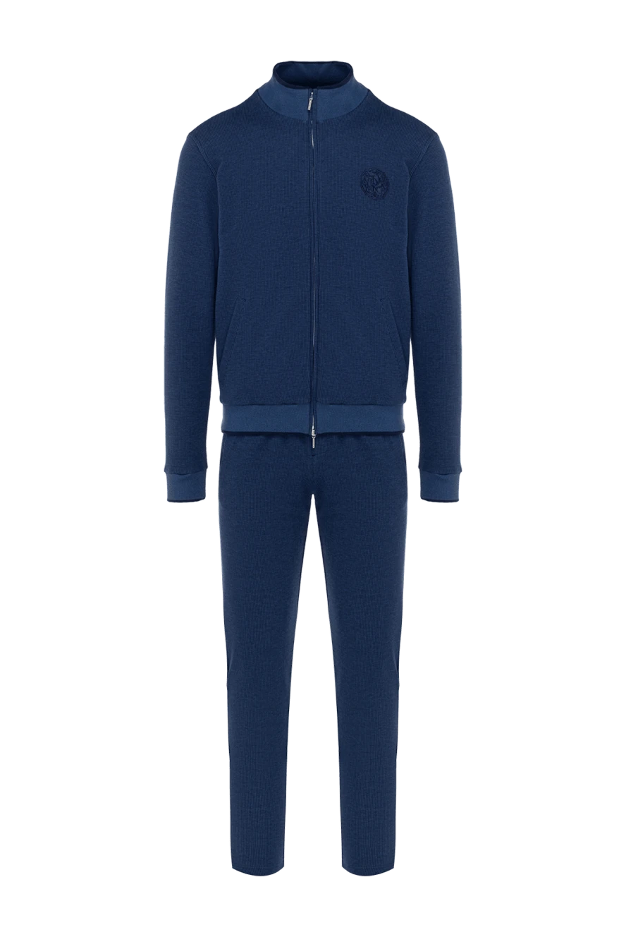 Roger Pinault man men's blue cotton walking suit купить с ценами и фото 176319 - photo 1