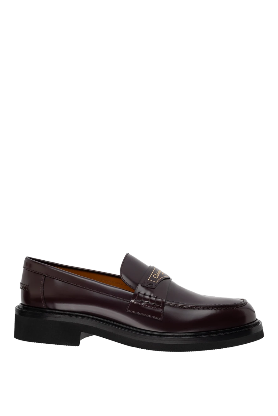 Dior woman loafers made of genuine leather for women, burgundy купить с ценами и фото 176326 - photo 1