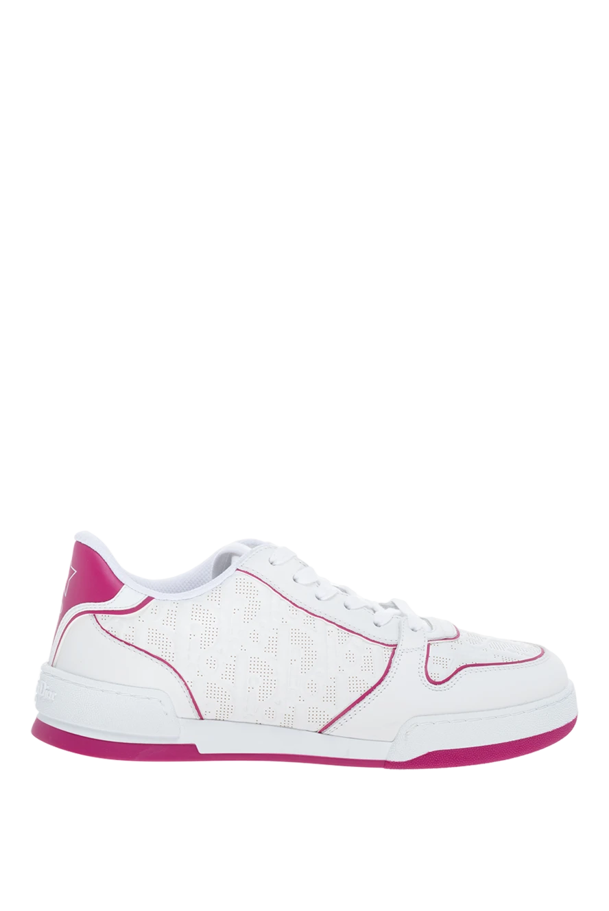 Dior woman white leather and cotton sneakers for women купить с ценами и фото 176328 - photo 1